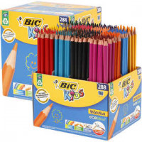 Crayons de couleurs triangulaires Evolution, mine: 3 mm, L: 17,5 cm, Couleurs assorties, 288pièces [HOB-37584]