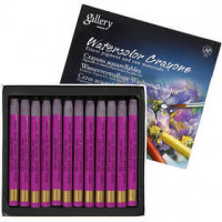 Crayons cire aquarellables, épaisseur 8 mm, L: 9,3 cm, cris crimson lake (314), 12pièces [HOB-38319]