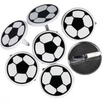 Attaches parisiennes , d: 20 mm, football, 30pièces [HOB-40618]