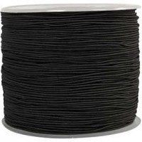 Cordon élastique, épaisseur 1 mm, noir, 250m [HOB-41035]