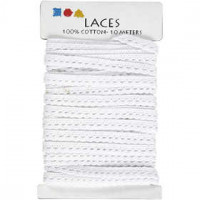 Ruban dentelle, l: 10 mm, blanc, 10m [HOB-41092]