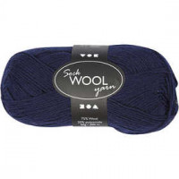 Pelote de laine pour chaussettes, L: 200 m, bleu foncé, 50gr [HOB-41313]