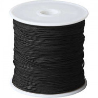 Corde pour macramé, épaisseur 1 mm, noir, 50m [HOB-41576]
