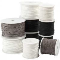 Corde pour macramé, épaisseur 1-2 mm, brun/blanc, blanc, noir, 10x50m [HOB-41581]