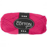 Pelote de laine de coton , L: 165 m,  6S/4 , rose, rose, 50gr [HOB-421060]