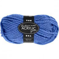 pelote de laine acrylique Fantasia, L: 35 m, bleu, Maxi, 50gr [HOB-421863]