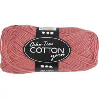 Cotton Yarn, L: 170 m, 8/4, 50 g, terracotta [HOB-431130]