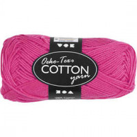 Cotton Yarn, L: 170 m, 8/4, 50 g, pink [HOB-431230]