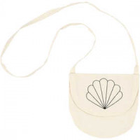 Sac bandoulière, dim. 15x14 cm,  110 g/m2, naturel clair, sirène, 1pièce [HOB-44552]