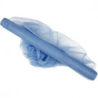 Tulle, l: 50 cm, bleu clair, 5m [HOB-44617]