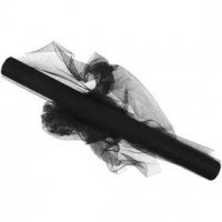 Tulle, l: 50 cm, noir, 5m [HOB-44619]