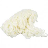 Fil en coton crépu, blanc cassé, 100gr [HOB-45107]