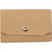 Porte-monnaie en papier de cuir, L: 11 cm, h: 8 , brun clair, 1pièce [HOB-49890]