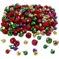 Clochettes, d: 10+14 mm, couleurs métalliques, 320assortis [HOB-50021]