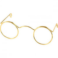 Lunettes, l: 60 mm, la taille du trou 21 mm, or, 10pièces [HOB-500311]