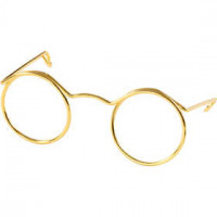 Lunettes, l: 50 mm, la taille du trou 17 mm, or, 10pièces [HOB-500321]