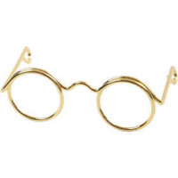 Lunettes, l: 35 mm, la taille du trou 13 mm, or, 10pièces [HOB-500331]