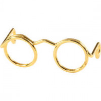 Lunettes, l: 25 mm, format intérieur 9 mm, or, 10pièces [HOB-500341]