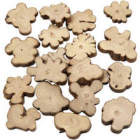 Mélange de bois, dim. 15-40 mm, épaisseur 5 mm, 230gr [HOB-502170]