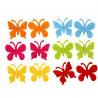 Papillons en feutre, dim. 3 cm, épaisseur 1,5 mm, 160assortis [HOB-504621]