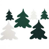 Sapins, h: 4+7 cm, épaisseur 1,5 mm, 240assortis [HOB-504681]