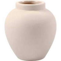 Vase, h: 7 cm, blanc, 6pièces [HOB-50552]