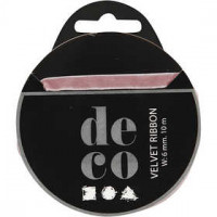 Ruban de velours, l: 6 mm, rose, 10m [HOB-51301]
