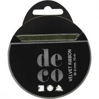 Ruban de velours, l: 6 mm, vert foncé, 10m [HOB-51302]