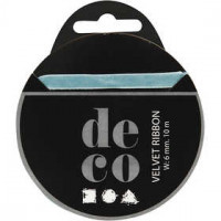 Ruban de velours, l: 6 mm, bleu clair, 10m [HOB-51303]