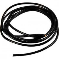Cordon de cuir, épaisseur 4 mm, noir, 2m [HOB-51479]