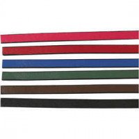 Ceinture type cuir - Assortiment, l: 10 mm, épaisseur 3 mm, Couleurs assorties, 6x1m [HOB-51495]