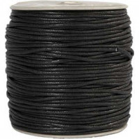Ficelle coton, épaisseur 2 mm, noir, 100m [HOB-51524]