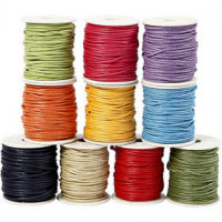 Ficelle coton - Assortiment, épaisseur 2 mm, couleurs franches, 10x25m [HOB-51545]