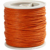 Ficelle coton,  1 mm, orange, 40m [HOB-51570]