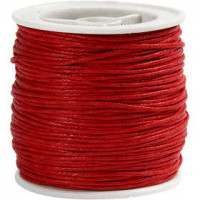 Ficelle coton, épaisseur 1 mm, rouge, 40m [HOB-51571]