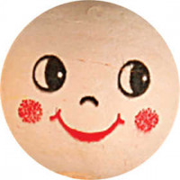 Boules d'ouate avec visages, d: 22 mm, coton compressé, 10pièces [HOB-542220]
