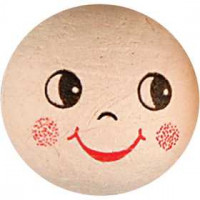 Boules d'ouate avec visages, d: 30 mm, 10pièces [HOB-542300]