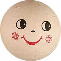 Boules d'ouate avec visages, d: 40 mm, coton compressé, 5pièces [HOB-542401]