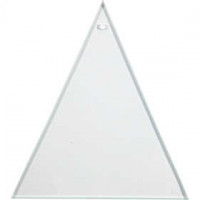 Plaques de verre, triangulaire, dim. 8x9 cm, épaisseur 3 mm, 10pièces [HOB-55803]