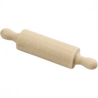 Mini rouleau à pâtisserie, L: 45 mm, d: 10 mm, bouleau, 25pièces [HOB-564620]