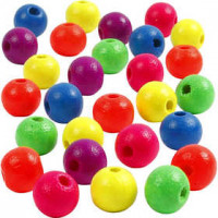 Neonmix, d: 8 mm, la taille du trou 2,5 mm, couleurs néons, lilas de perse, 50gr, env. 300 pièce [HOB-566930]
