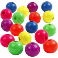 Neonmix, d: 10 mm, la taille du trou 2,5 mm, couleurs néons, lilas de perse, 50gr, env. 150 pièce [HOB-566950]