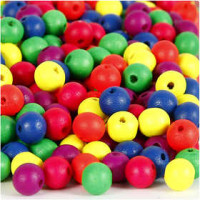 Neonmix, d: 10 mm, la taille du trou 2,5 mm, couleurs néons, lilas de perse, 500gr, env. 1500 pièce [HOB-56695]