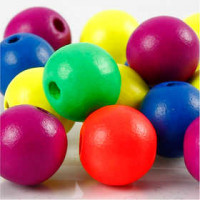 Neonmix, d: 16 mm, la taille du trou 3 mm, couleurs néons, 16gr, env. 15 assortis [HOB-566971]