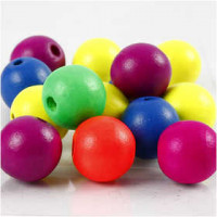 Neonmix, d: 16 mm, la taille du trou 3 mm, couleurs néons, lilas de perse, 500gr, env. 350 pièce [HOB-56697]