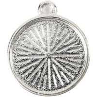 Pendentif cabochon, d: 16 mm, la taille du trou 14 mm, 25pièces, la taille du trou 1,5 mm [HOB-60109]