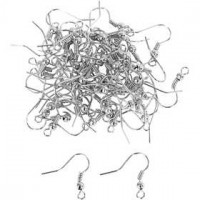 Boucles d'oreilles, L: 18 mm, argenté, 100pièces [HOB-603021]