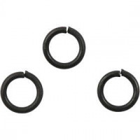Boucles rondes , épaisseur 1 mm, format intérieur 5 mm, noir, 50pièces,  7 mm [HOB-60591]