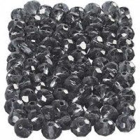 Perles à facettes, dim. 3x4 mm, la taille du trou 0,8 mm, paon, 100pièces [HOB-61660]