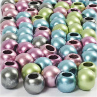 Perles Pony, d: 10 mm, la taille du trou 4 mm, 60 g, 125ml, env. 145 pièce [HOB-617180]